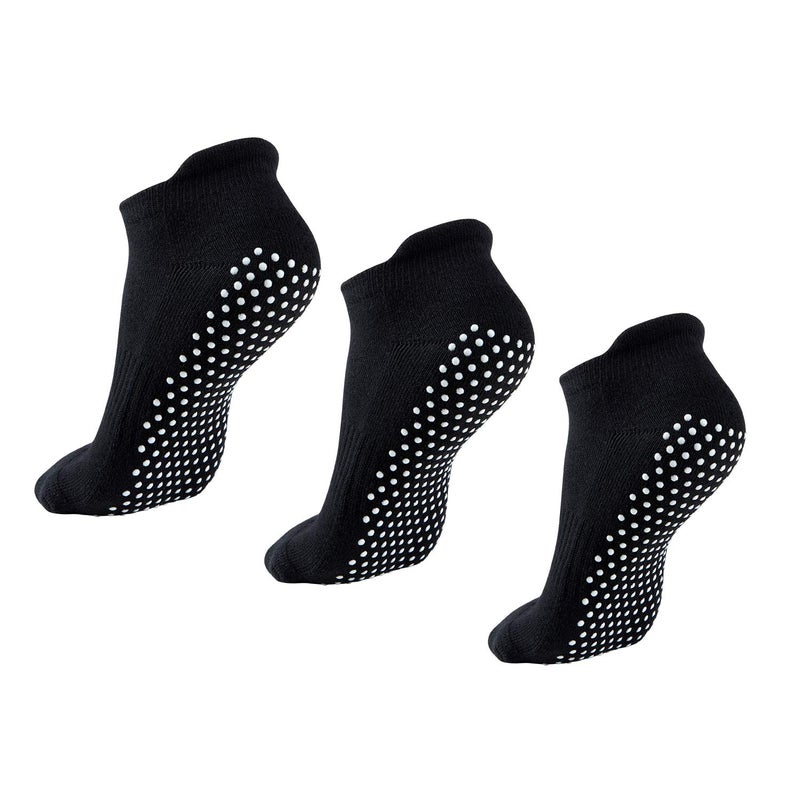 NEWCHAO Grip Non Skid Anti Slip Socks for Women and Men,3 Pairs Unisex Socks for Yoga Home Workout Barre Pilates Pregnancy Hospital - Image 1